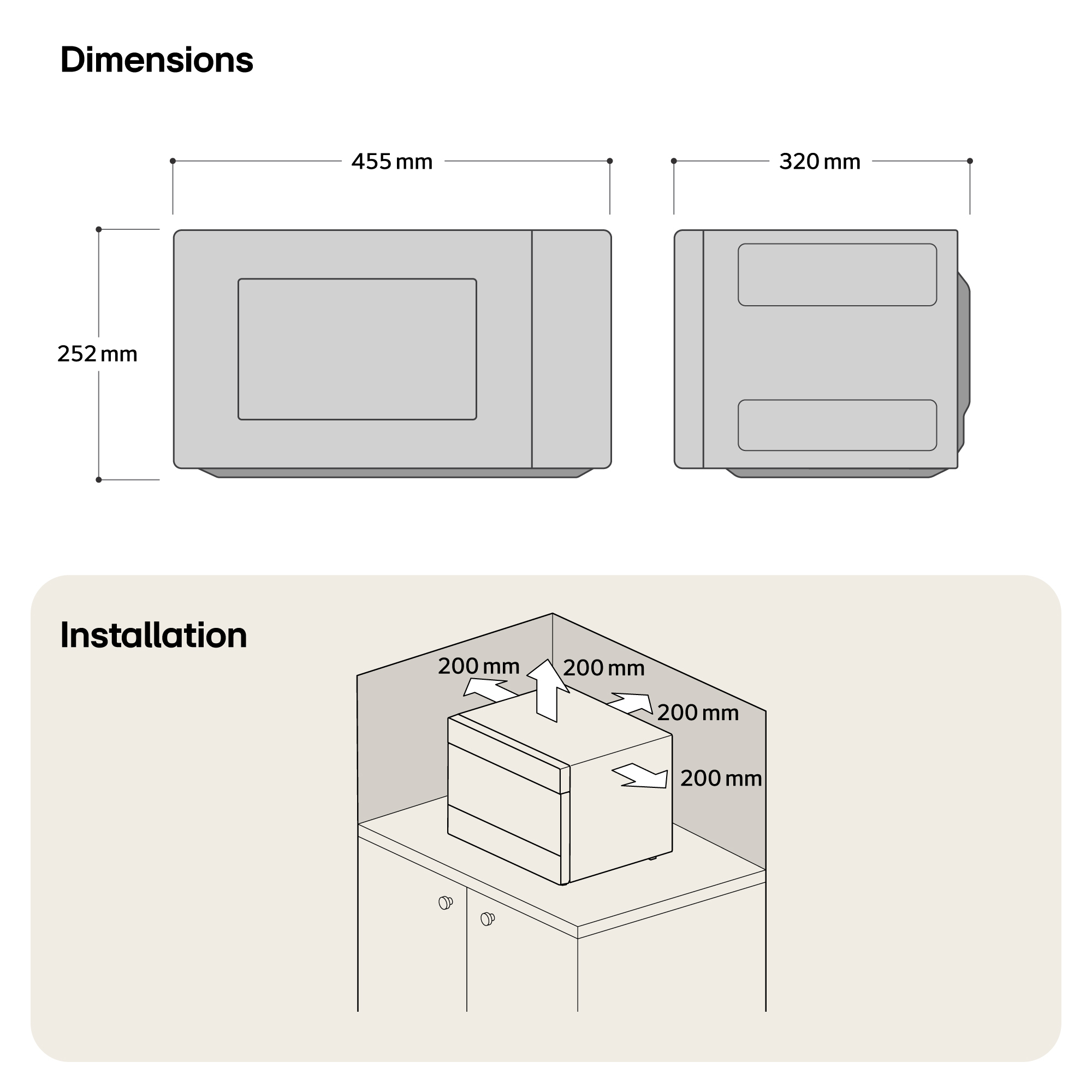 LG MS2042D microwave Black Solo microwave Countertop – image 5