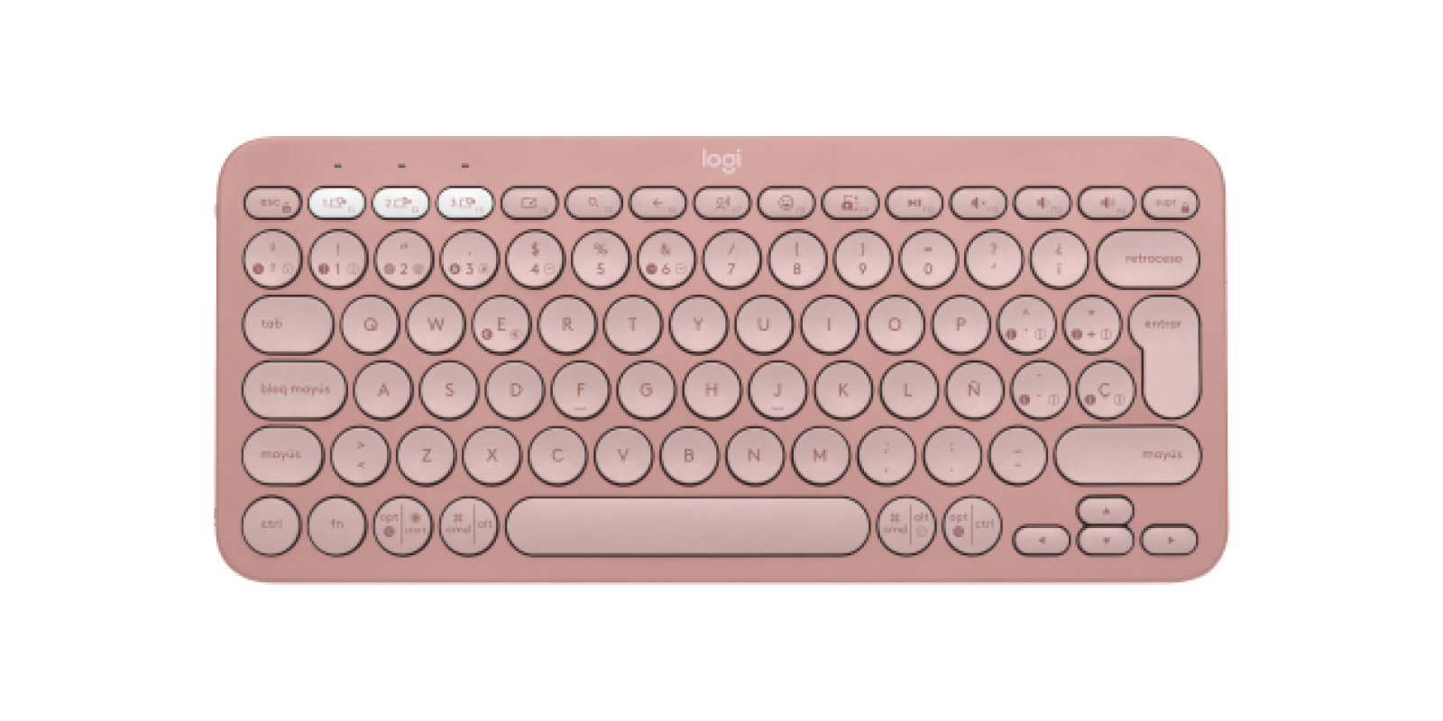 Teclado Logitech PEBBLE KEYS 2 K380S - Inalámbrico - Bluetooth - Inglés - Rosa - 920-011785 Teclado Logitech PEBBLE KEYS 2 K380S - Inalámbrico - Bluetooth - Inglés - Rosa - 920-011785