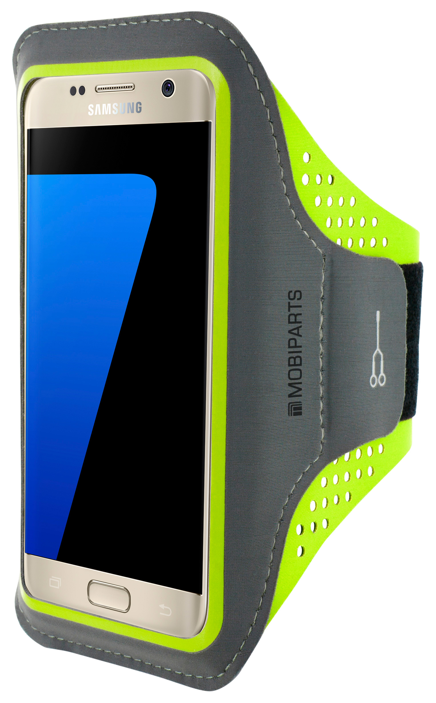 Mobiparts Comfort Fit Sport Armband Samsung Galaxy S7 Neon Green