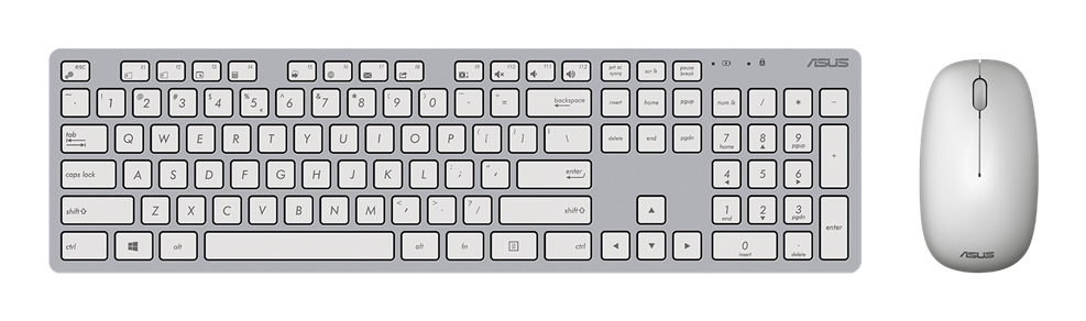 ASUS W5000 tastiera Mouse incluso Ufficio RF Wireless QWERTZ Tedesco Grigio, Bianco