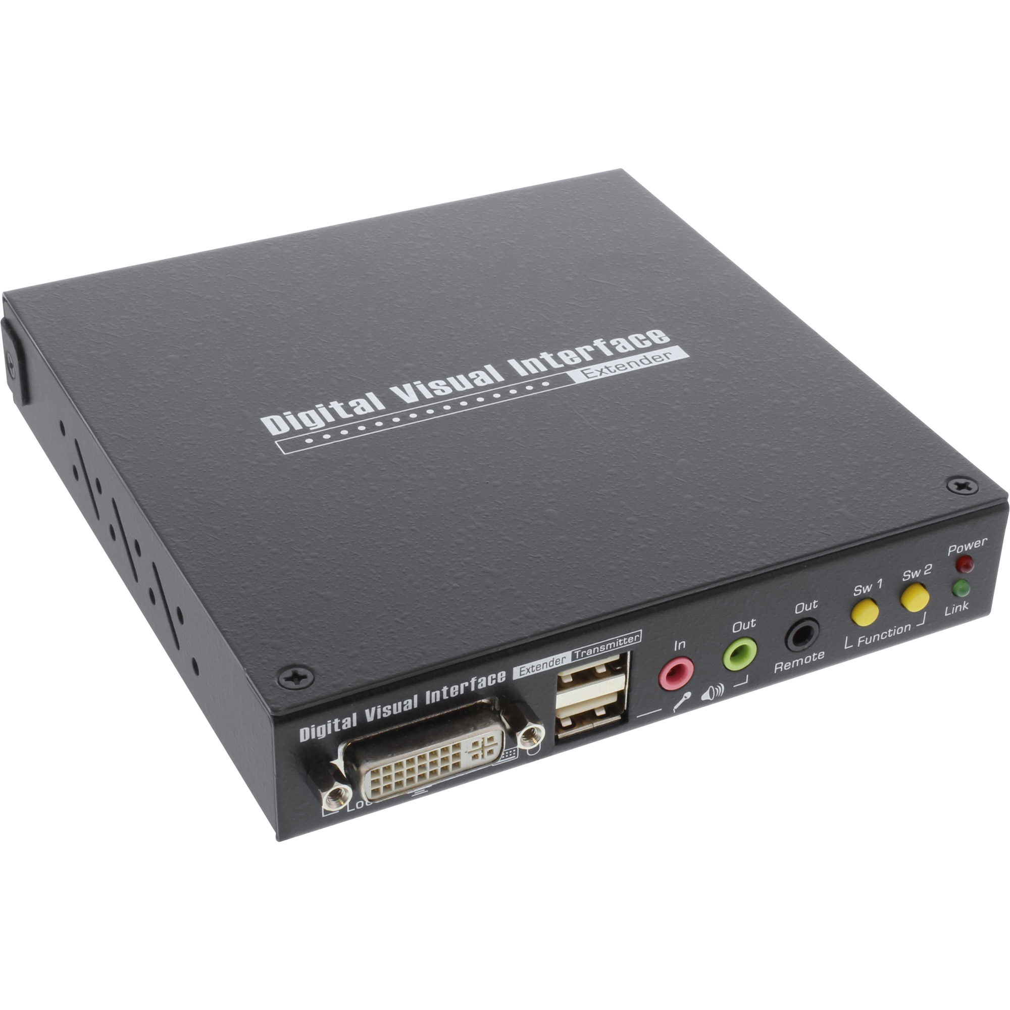InLine DVI USB KVM Extender over TP Cable with local Console + Audio up to 100m – image 1