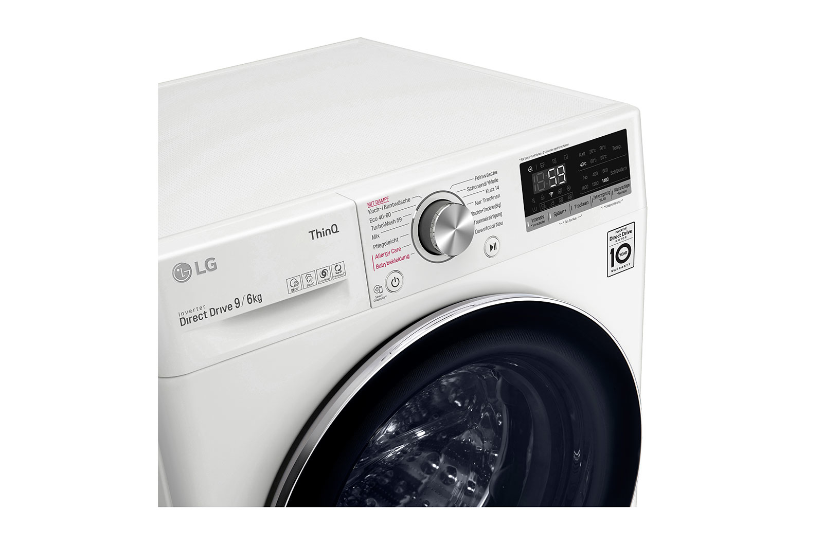 LG V5WD961 washer dryer Freestanding Front-load White – image 7