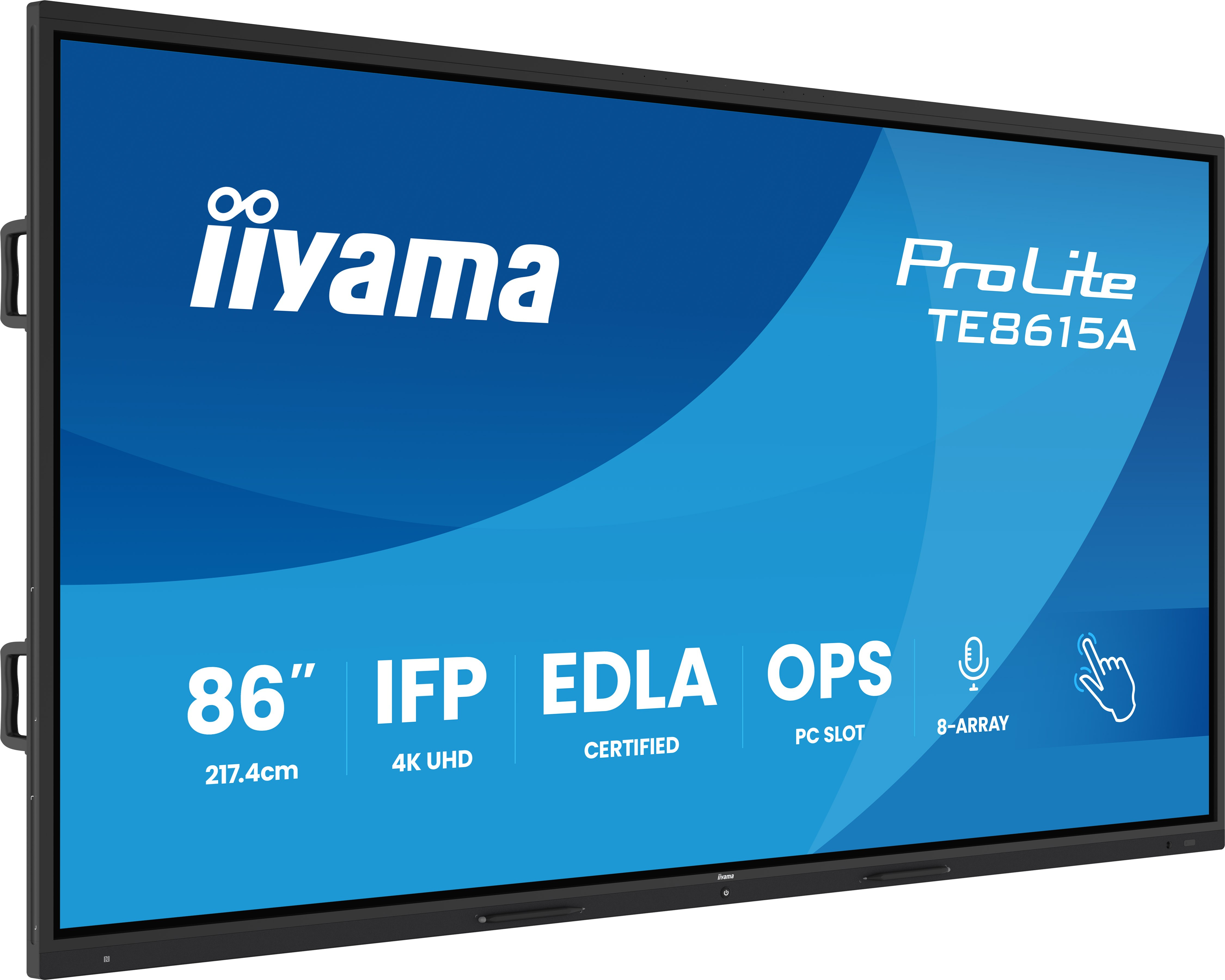 شاشة iiyama TE8615A-B1AG تفاعلية مسطحة 85.6 بوصة 4K Ultra HD