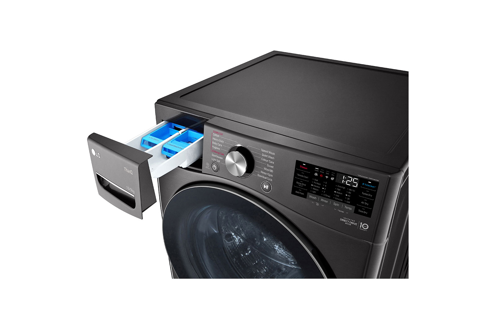 LG WXLC-1116B washer dryer Freestanding Front-load Black – image 8