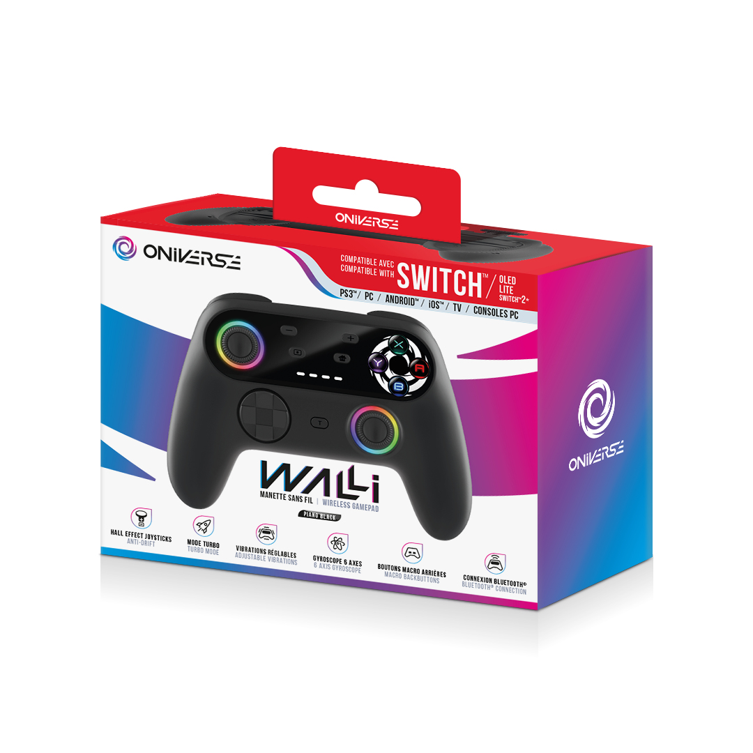 Oniverse Wireless Bluetooth controller Walli - Piano Black (Nintendo Switch / PC / Mobile) – image 5