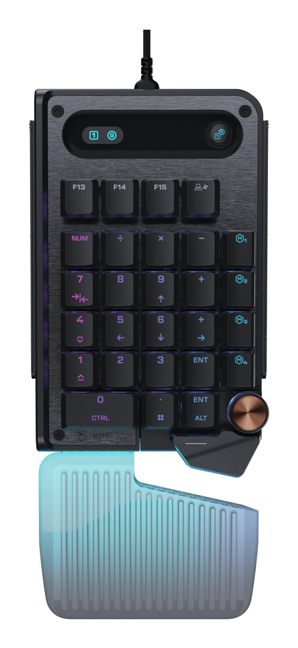 Turtle Beach Command Series KP7 Pavé numérique Gaming. Design programmable Compact avec Barre pour Le Pouce Extensible, molette programmable, Boutons à Effet Hall à déclenchement Rapide