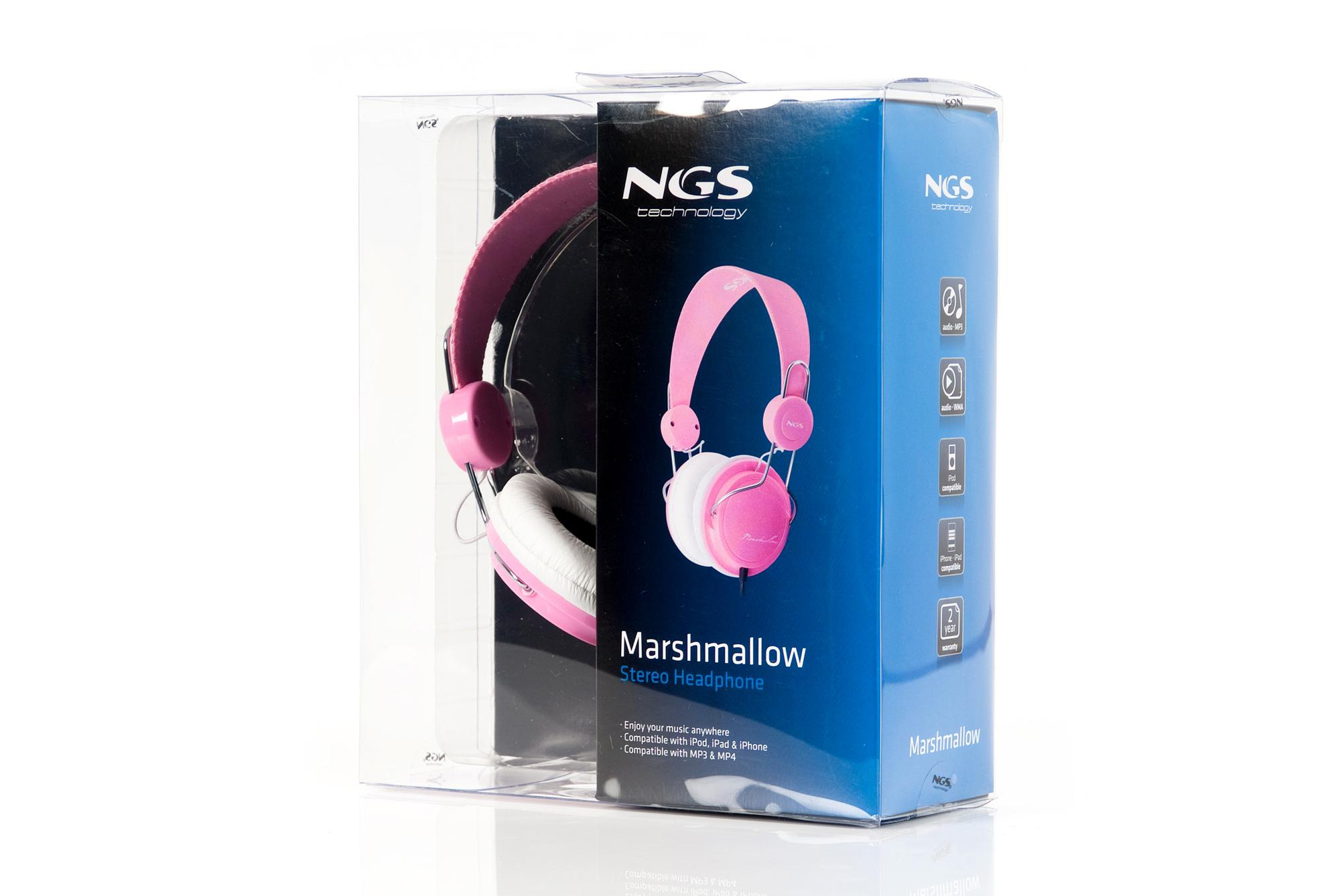 NGS Marshmallow Headphones Wired Pink, White – image 8
