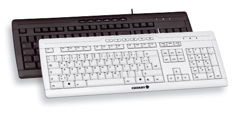 Cherry eVolution STREAM Corded MultiMedia Keyboard, Light Grey (DE)