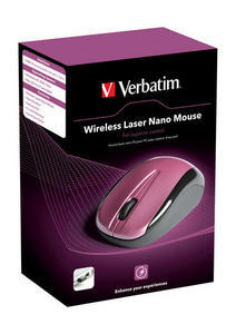 Verbatim Wireless Laser Nano Mouse - Pink – image 2