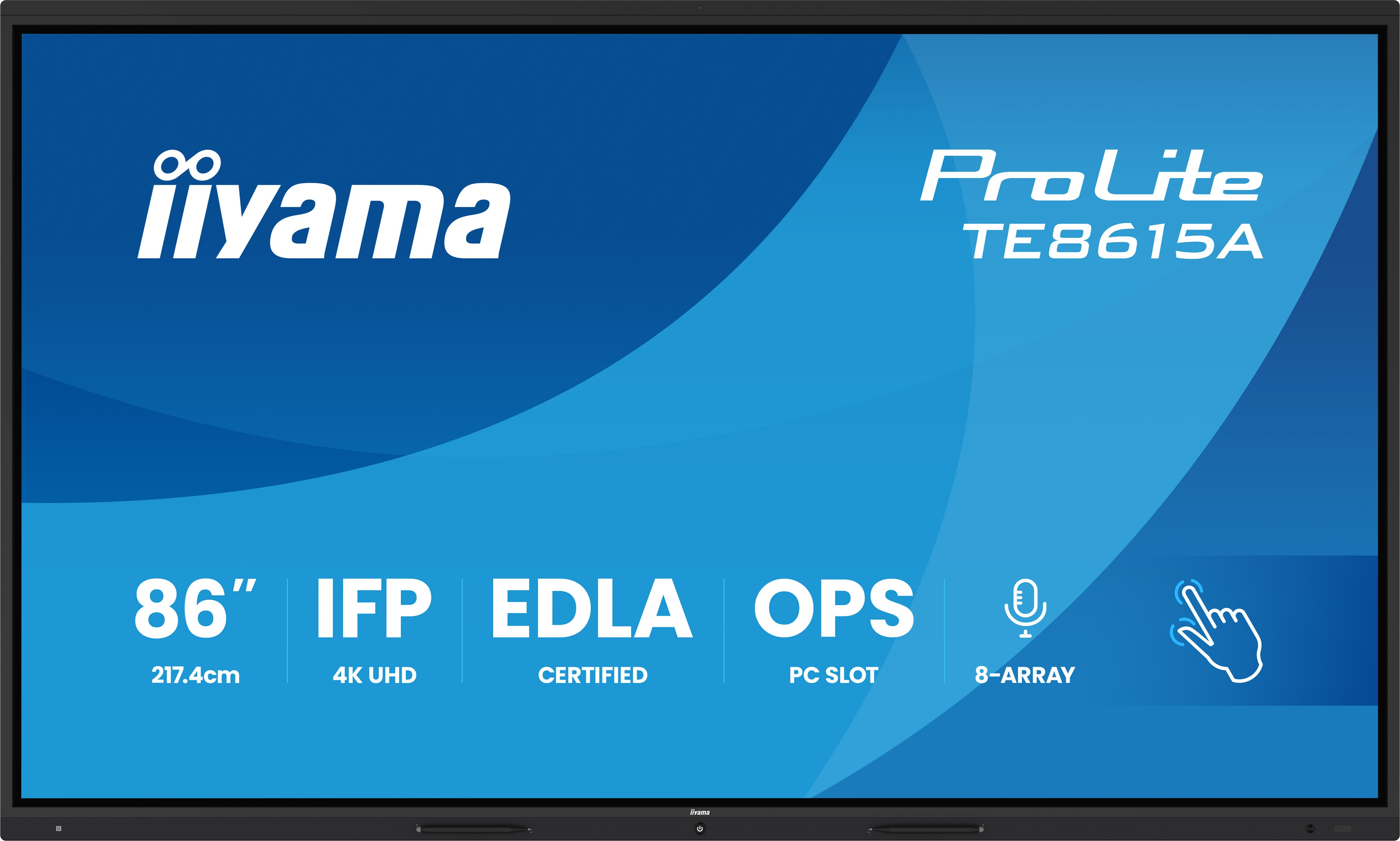 صورة شاشة iiyama TE8615A-B1AG تفاعلية مسطحة 85.6 بوصة 4K Ultra HD