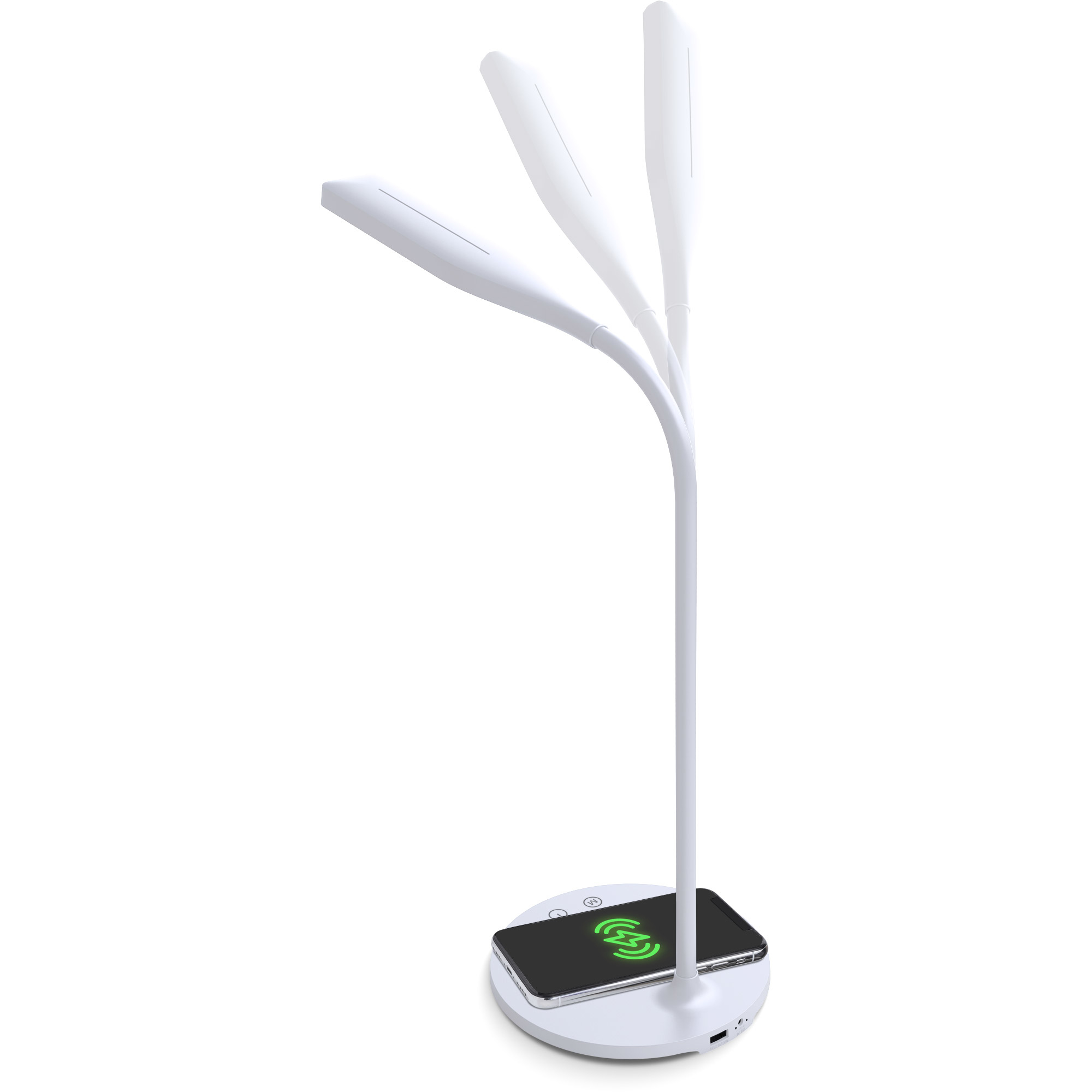 InLine SmartHome LED Office Light, Smartphone Wireless Qi Charger, white – image 3
