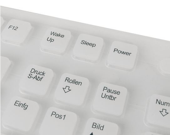 KeySonic ACK-109EL keyboard USB + PS/2 German White – image 4