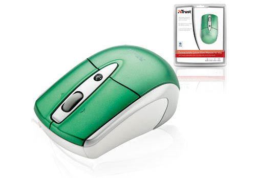 Trust Retractable Laser Mini Mouse for Mac & Windows PC - Green – image 2