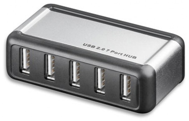 Techly 7 Port USB Hub with Power Supply IUSB2-HUB592 – image 1