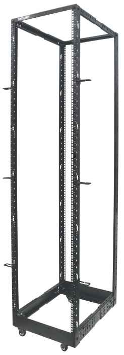 Intellinet 19" Network Rack - Open Frame (4-Post), 45U, Black, Flatpack, Max – image 1