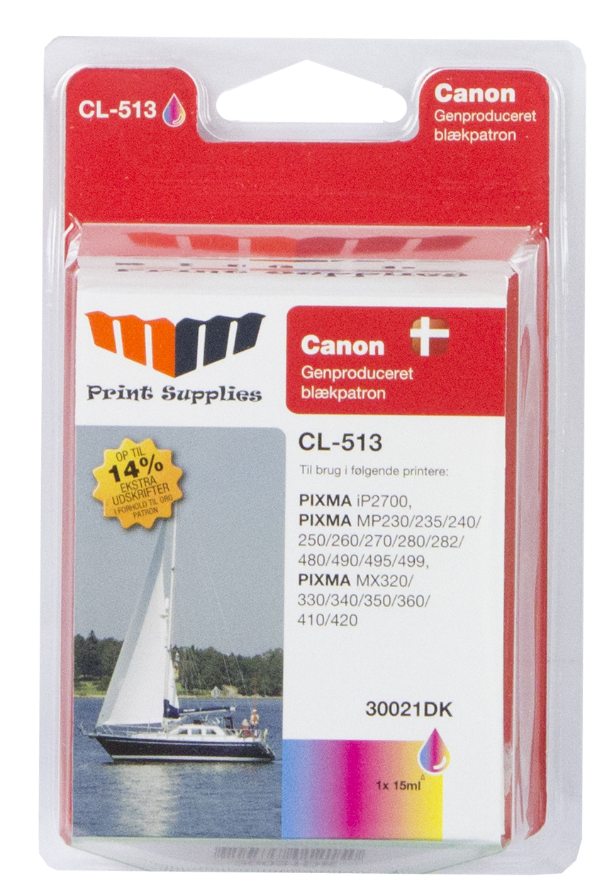 MM Color Inkjet Cartridge - Replaces Canon CL-513 (2971B001) - 14% Extra ink compared to OEM
