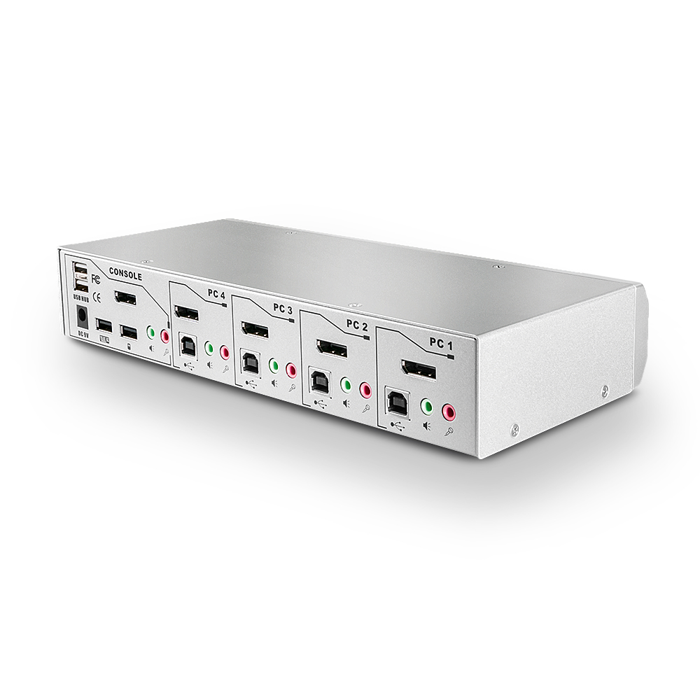 Lindy 4 Port KVM Switch Pro USB 2.0, DisplayPort 1.2 with TTU – image 2