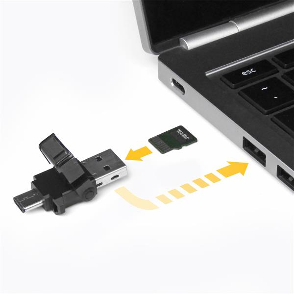 StarTech.com microSD to USB 3.0 Card Reader Adapter - USB-C and USB-A – image 8