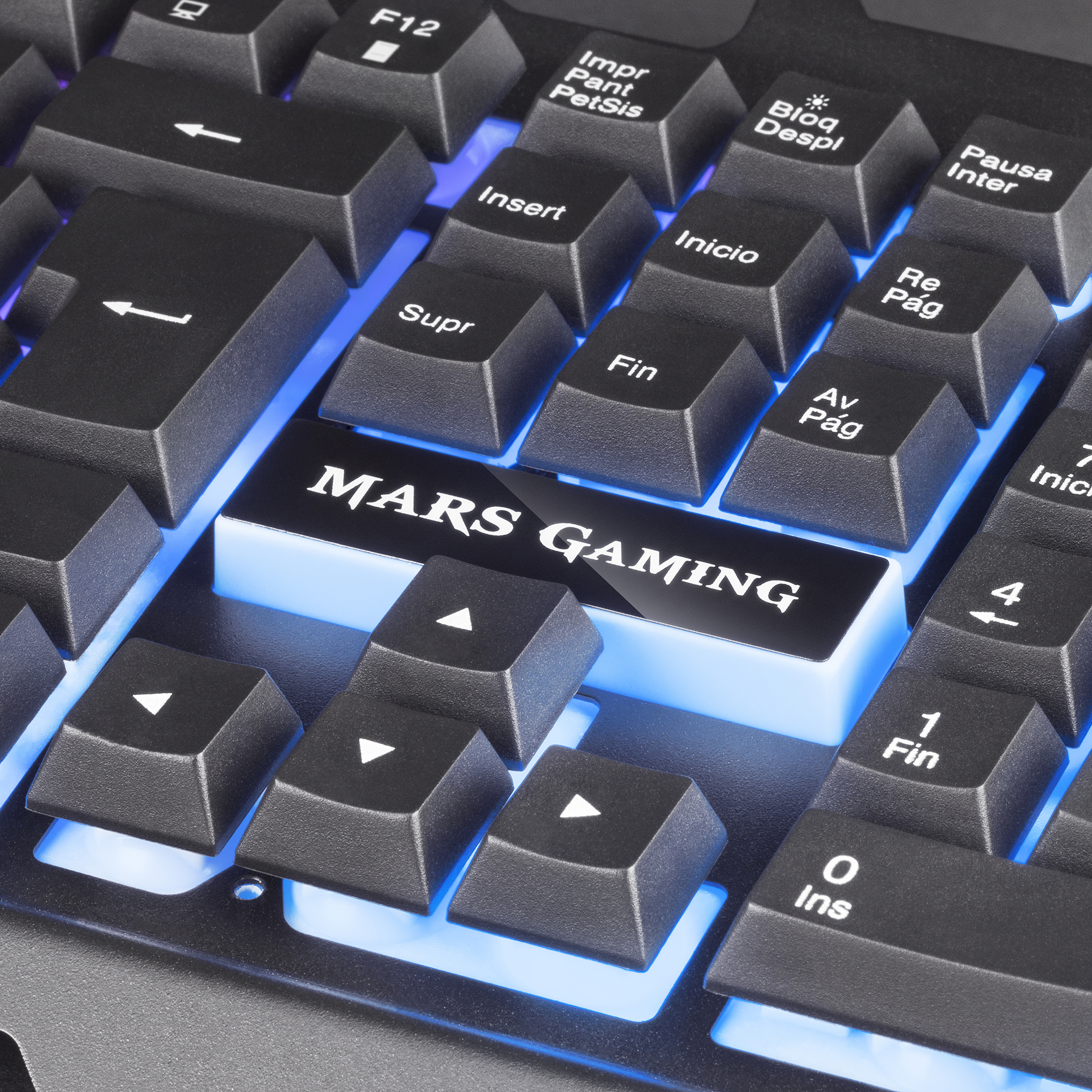 Mars Gaming MK120FR Gaming Keyboard FRGB Aluminium Antighosting Smartphone Stand Grey and Black French Language – image 5