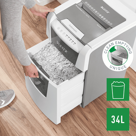 Leitz IQ Autofeed Small Office 100 Automatischer Aktenvernichter Partikelschnitt P4 – Foto 11 von 11