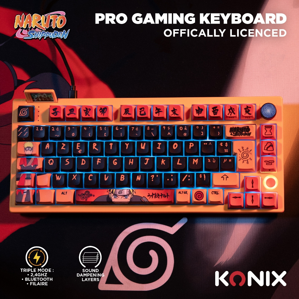 Konix Naruto 80389000009 keyboard Gaming RF Wireless + Bluetooth Orange – image 8