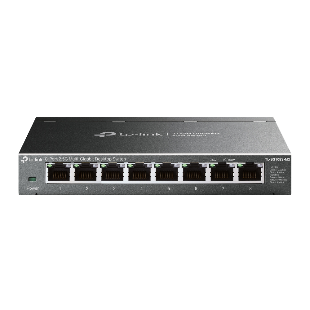 TP-Link TL-SG108S-M2 V1 - Switch - unmanaged - 8 x 100/1000/2.5G - desktop, wall-mountable