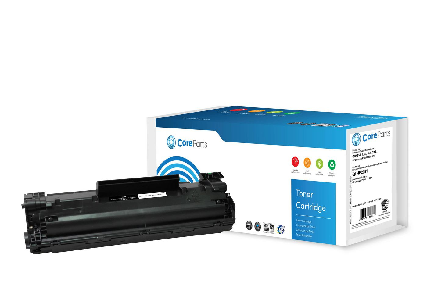 CoreParts QI-HP2091 toner cartridge 1 pc(s) Compatible Black