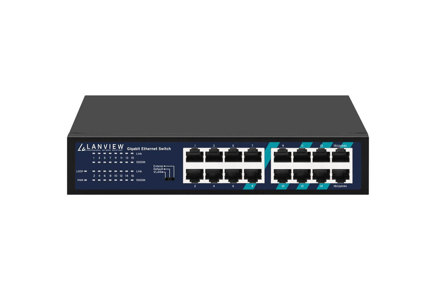 Lanview LVN-1U-16PORT-1G network switch Unmanaged Gigabit Ethernet (10/100/1000) – image 1