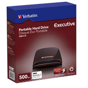 Verbatim 2.5'' Portable Hard Drive USB 2.0 Executive 500GB - Claret Red – image 3