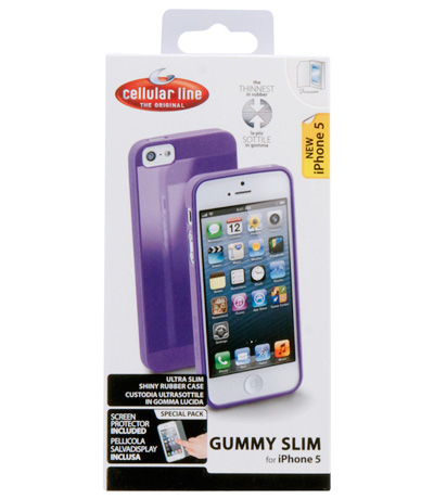 Cellularline GUMMYSLIMIPHONE5V mobile phone case Cover Purple – image 2