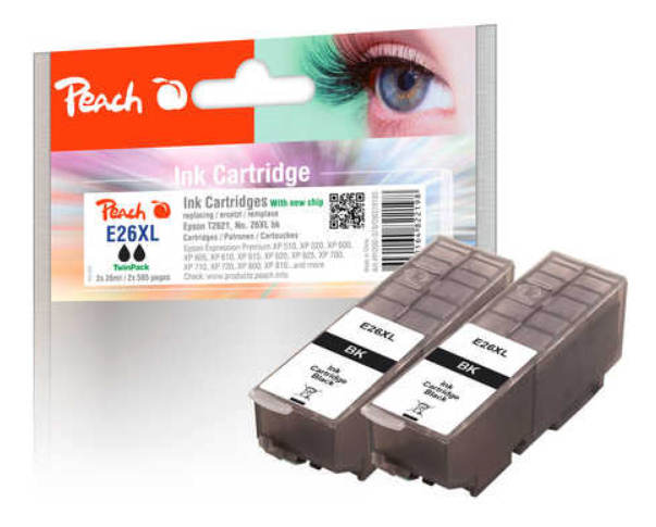 Peach 0F319185 ink cartridge 2 pc(s) Black