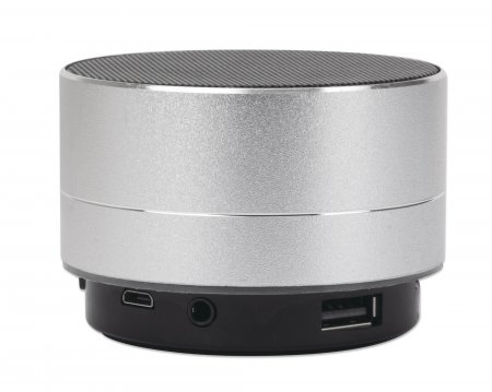 Manhattan Metallic Bluetooth Speaker, Splashproof, Range 10m, microSD card reader, Aux – image 2