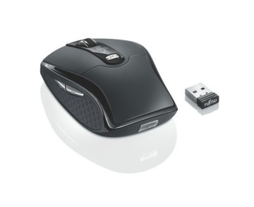 Fujitsu WI660 mouse Office Ambidextrous RF Wireless Track-on-glass (TOG) 2000 DPI