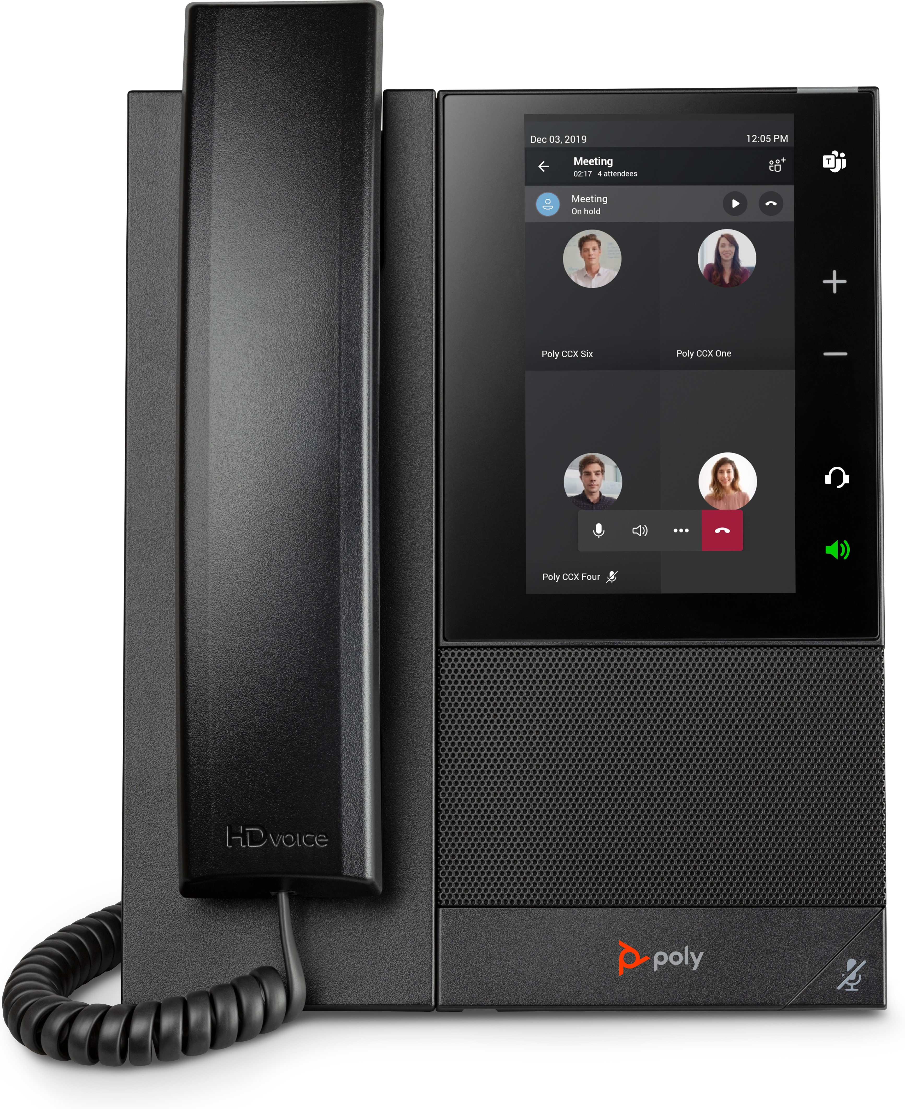 HP Poly CCX 500 Business Media Phone for Microsoft Teams and PoE-enabled. Product type: IP Phone, Product colour: Black, H