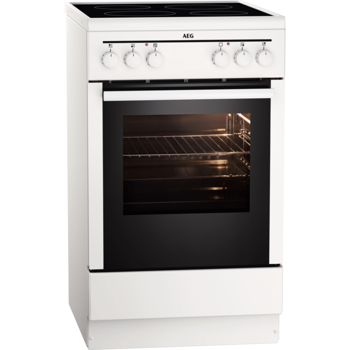 AEG CCB50000BW Freestanding cooker Electric Sealed plate White – image 1