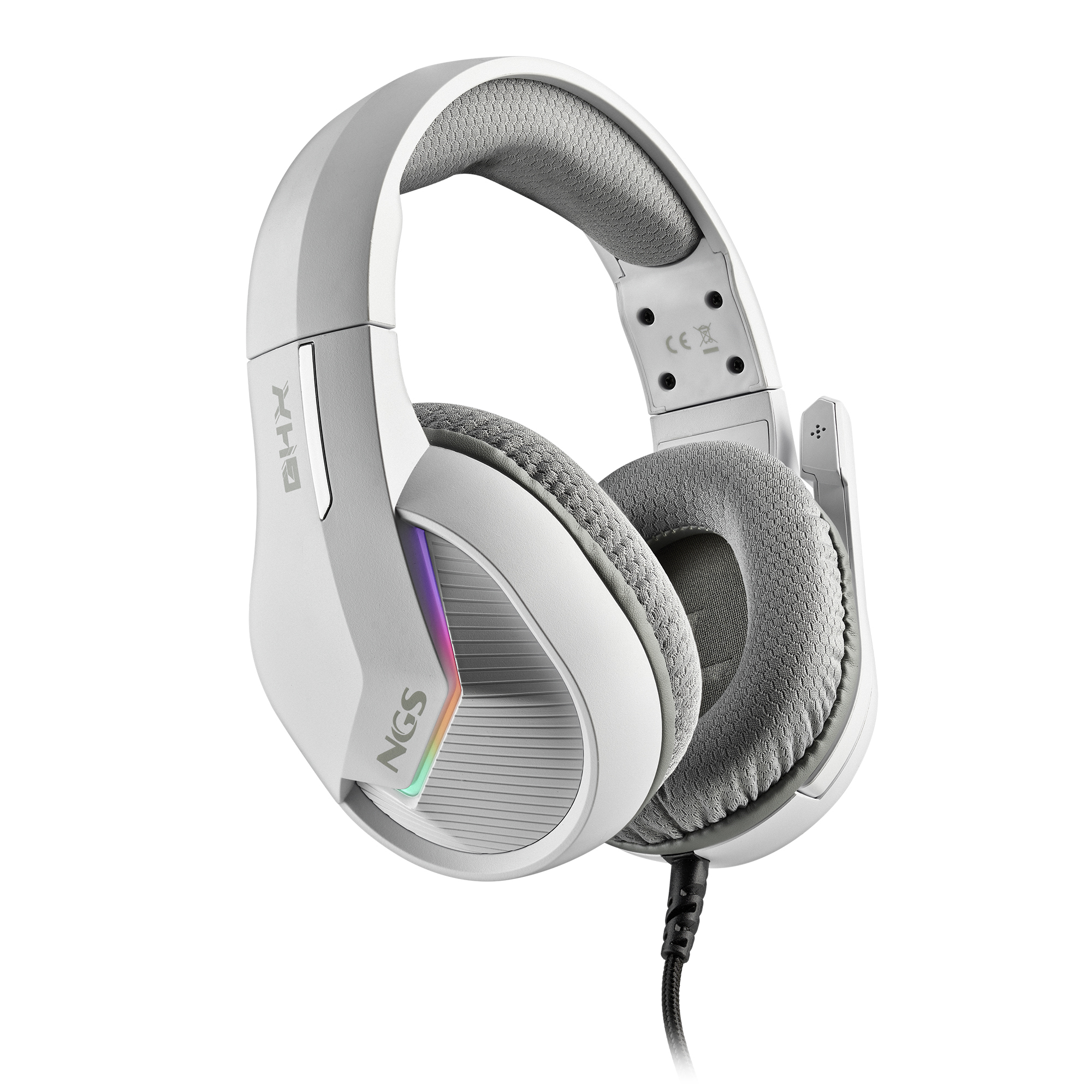NGS GHX-515 Headset Wired Head-band Gaming USB Type-A White – image 2