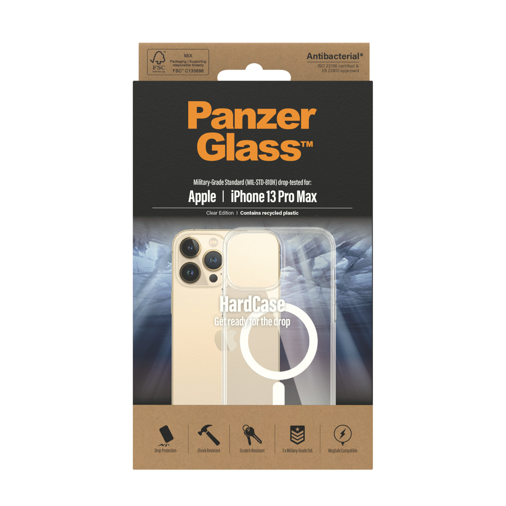 PanzerGlass® HardCase Transparent w. White MagSafe iPhone 13 Pro Max – image 3