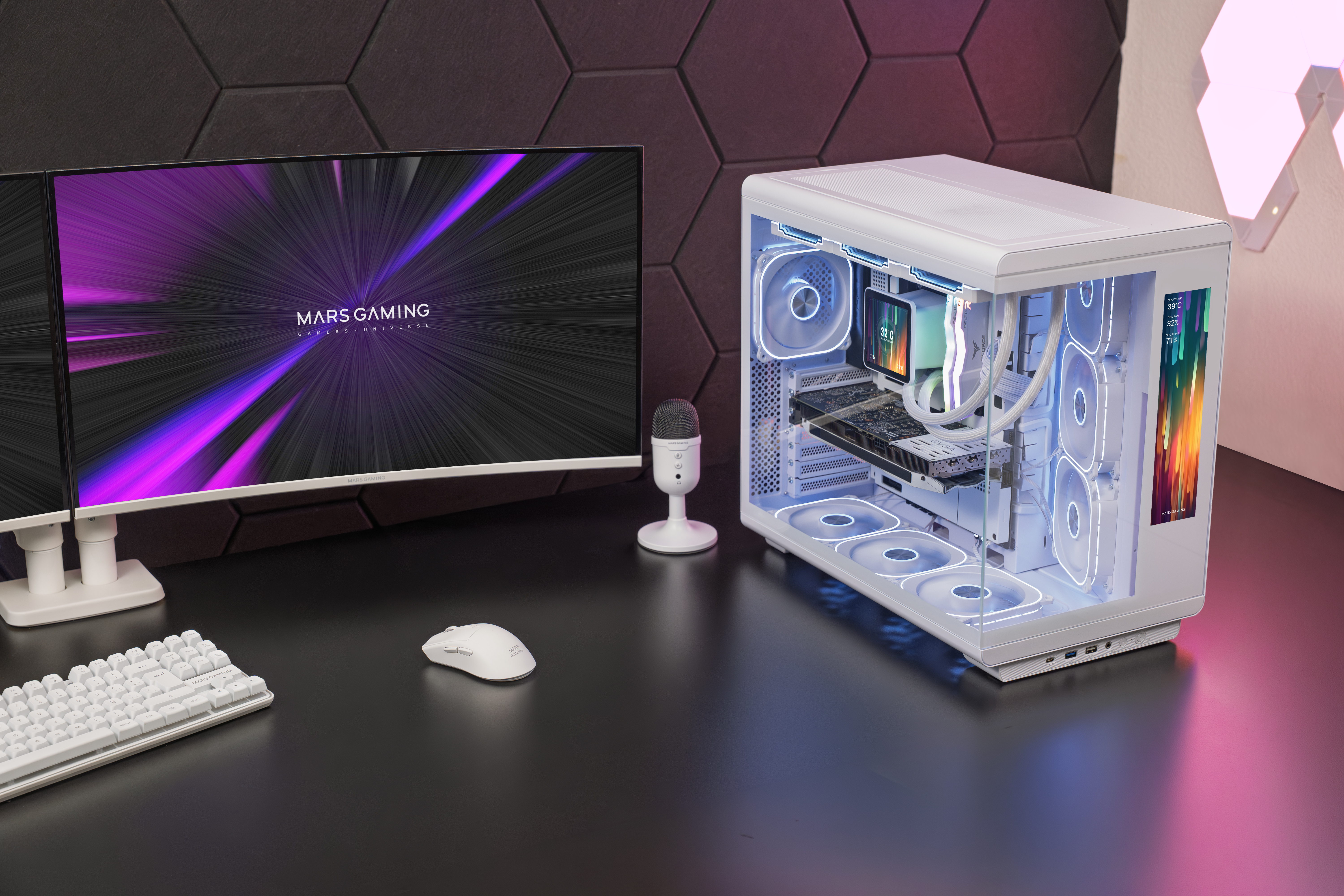 Mars Gaming MCREVMAXW computer case Midi Tower White image 15
