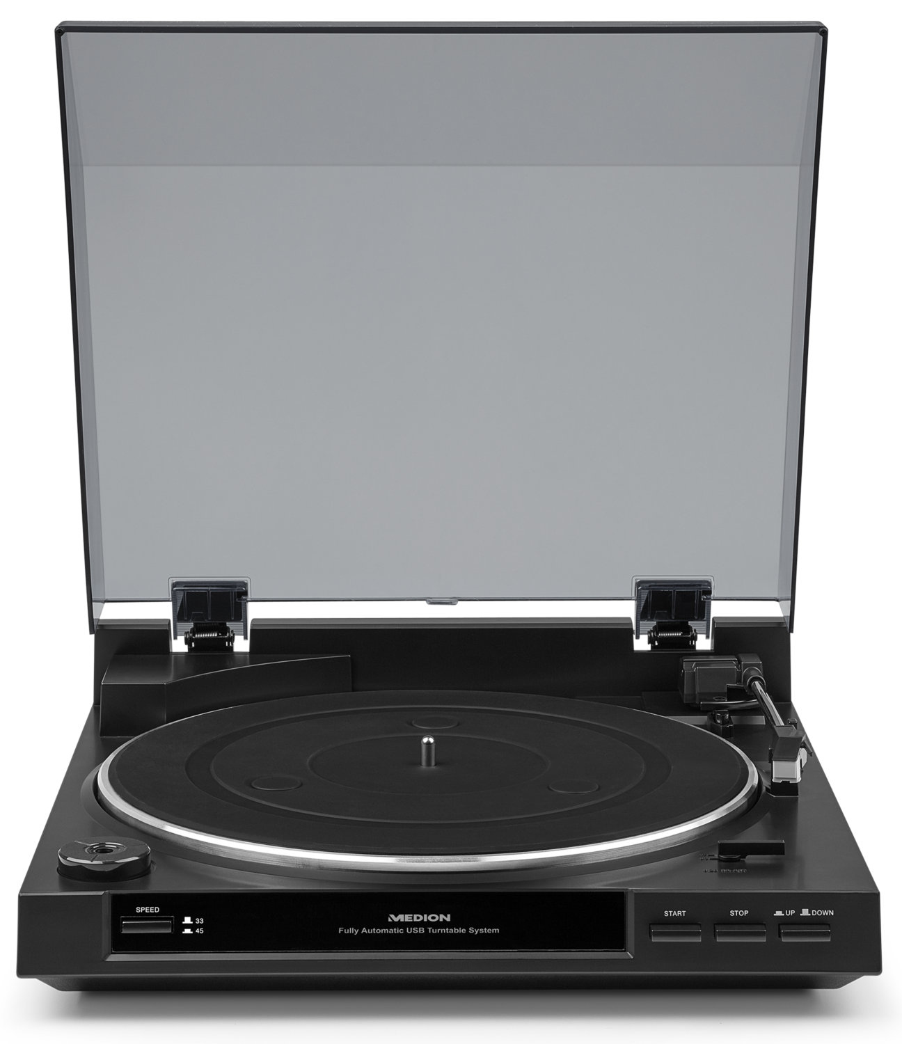 MEDION E65138 Belt-drive audio turntable Black Automatic
