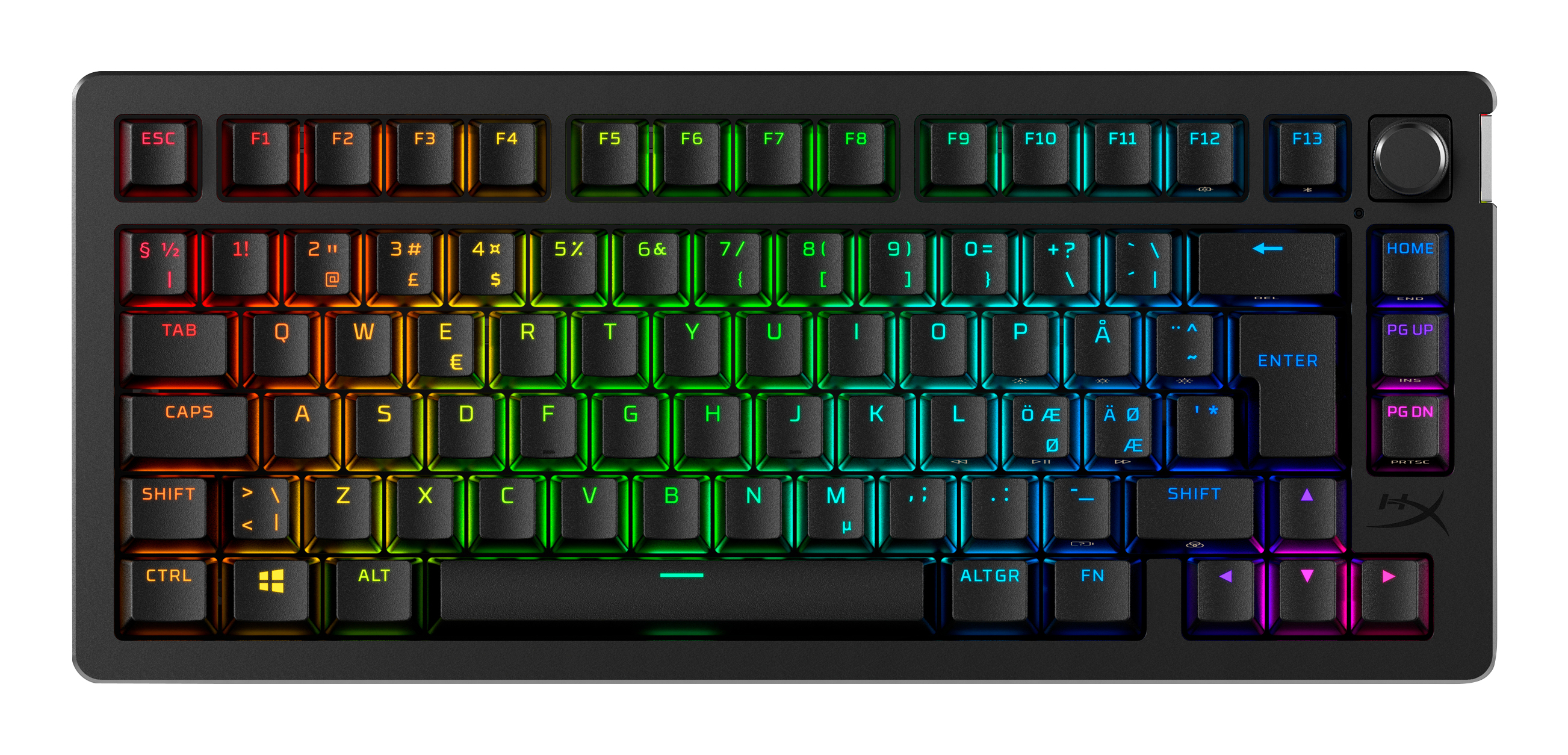 Tastatura HyperX Alloy Rise 75/Wireless/Gaming/crna