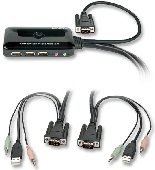 Lindy 32776 KVM switch Black