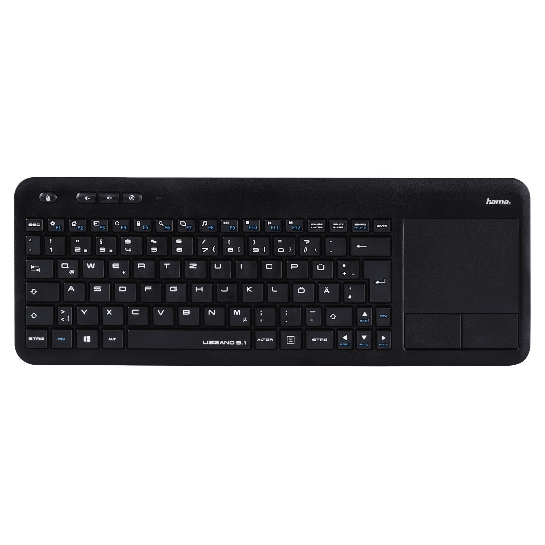 Hama S2173091 keyboard TV RF Wireless QWERTZ Serbian Black