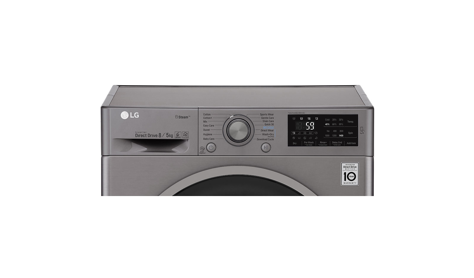 LG F4J6TMP8S washer dryer Freestanding Front-load Graphite – image 7