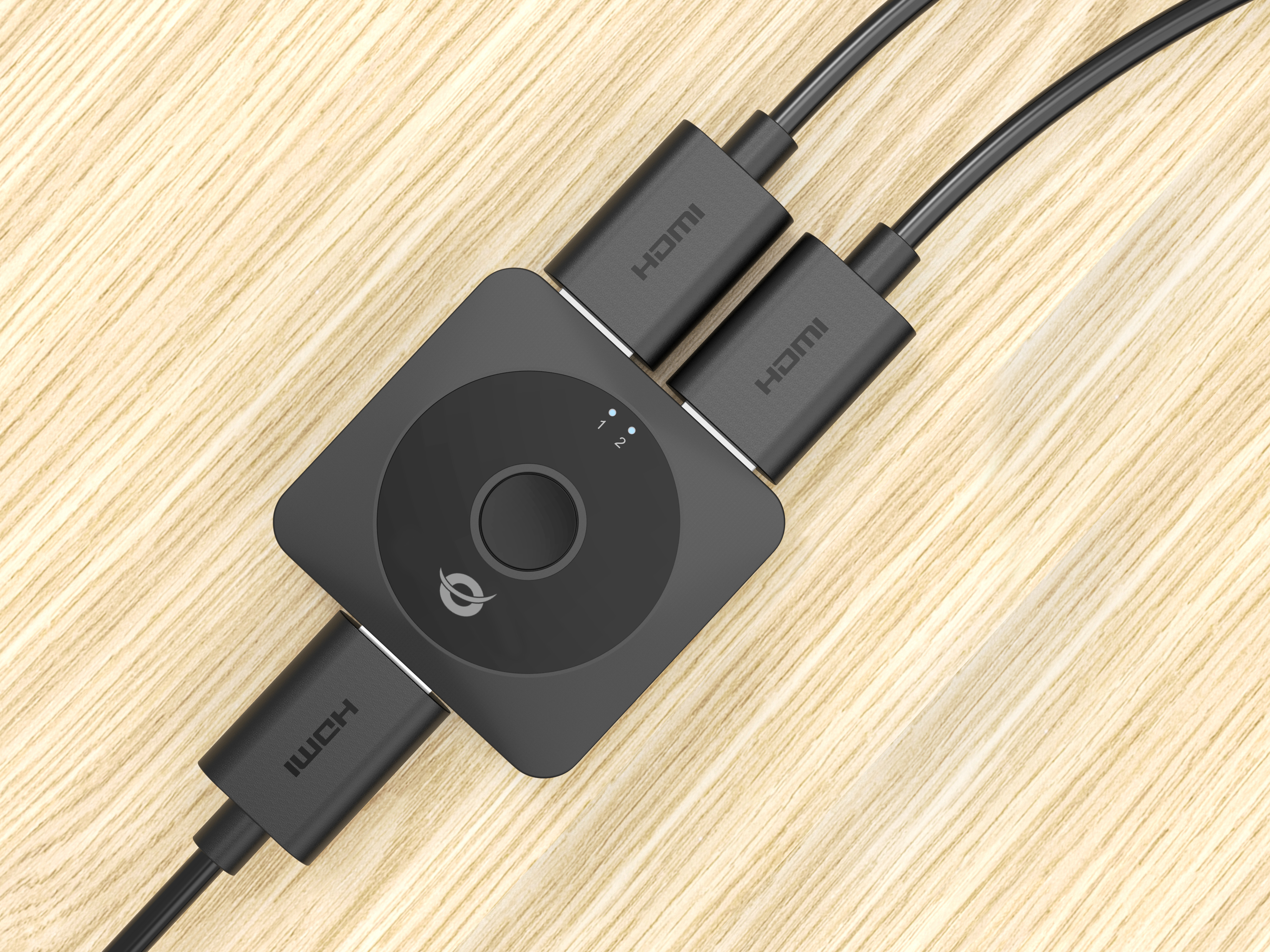 CONCEPTRONIC Switch 2-Port Bidir. 2xHDMI2.0    Bu/Bu schwarz Switche