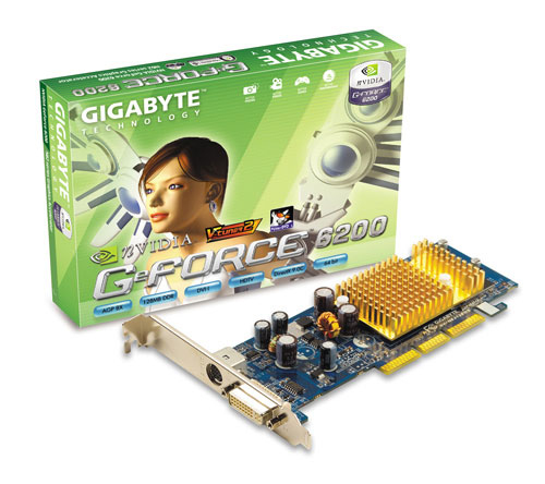 GIGABYTE GeForce 6200 8X 128MB LP CARD
