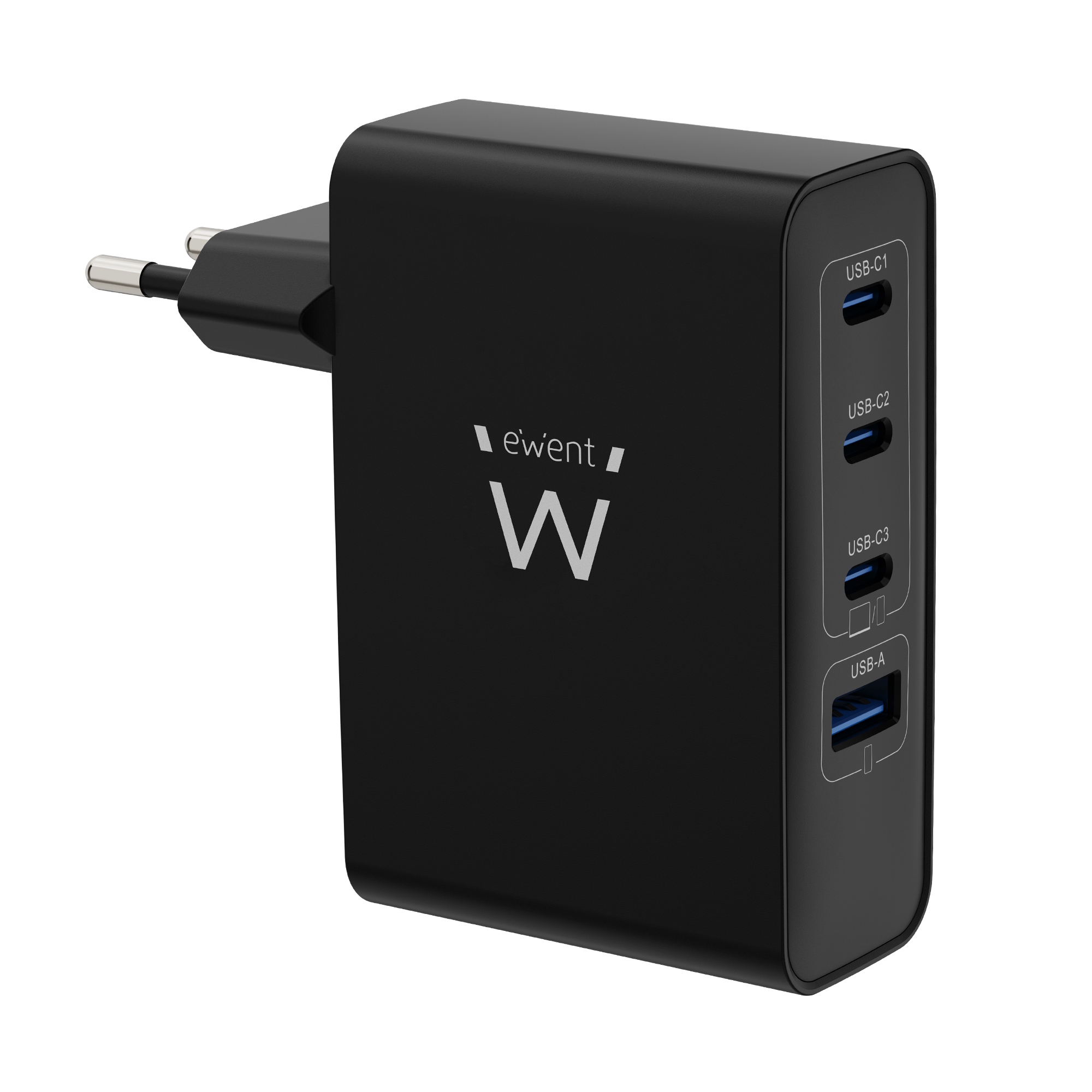Ewent EW1336 mobile device charger Universal Black AC Fast charging Indoor