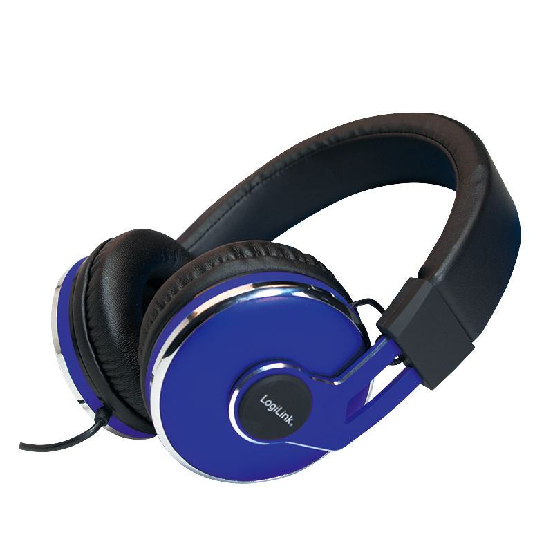 LogiLink HS0040 headphones/headset Wired Head-band Calls/Music Black, Blue – image 7