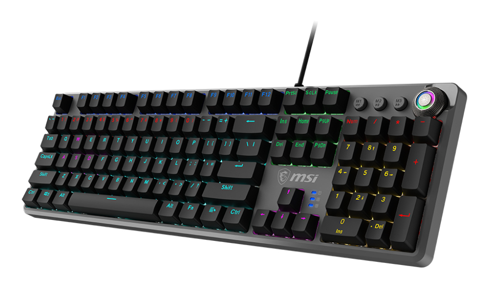 MSI FORGE GK310 RED UK tastiera Gaming USB QWERTY Inglese britannico Nero