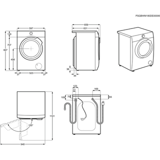 Electrolux EW7W396S washer dryer Freestanding Front-load White – image 9
