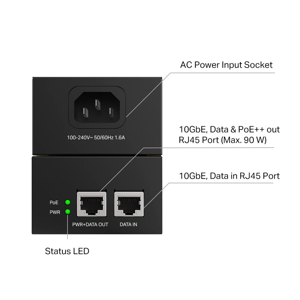Buy TP-Link POE380S Omada PoE++ Injector - Available In UAE, Dubai, Abu Dhabi, Sharjah